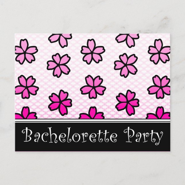 inbjudningar till blommigt av bachelorette-parti (Framsida)