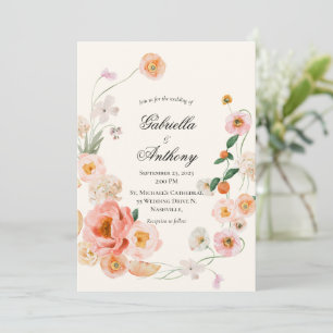 Inbjudningar till blommigt för utandning Modern sk