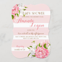 Inbjudningar till Blommigt  peonie Baby Shower