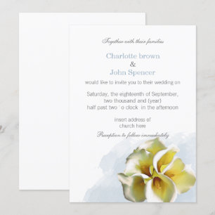 Inbjudningar till Blommigten Watercolor calla lili