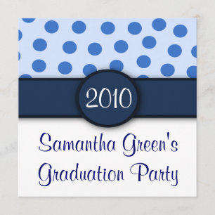 Inbjudningar till Blue Polka dots Party