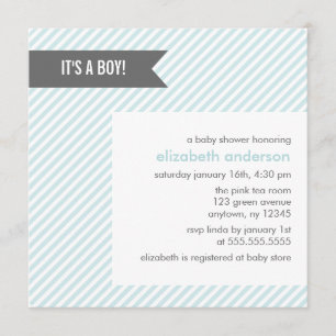 Inbjudningar till Blue Streck Baby Shower