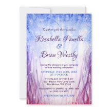 Inbjudningar till brand- och isbröllop| Blå Magent