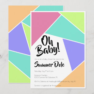 Inbjudningar till Bright Geometric Baby Shower