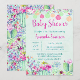 Inbjudningar till Cactus Lantern Fiesta Baby Showe