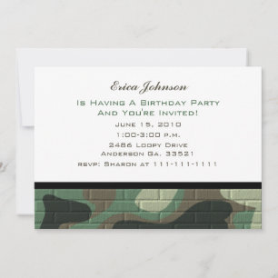 Inbjudningar till Camouflage Party