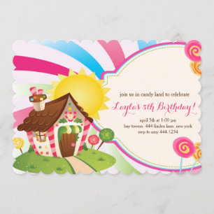 Inbjudningar till Candyland Sweet Shop Birthday