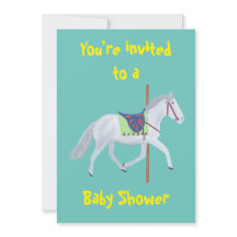 Inbjudningar till Carousel Horse Anpassningsbar Ba