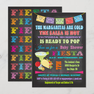 Inbjudningar till Chalkboard Mexican Fiesta Baby S