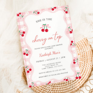 Inbjudningar till Cherry on Top Baby Shower