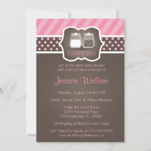 Inbjudningar till chic Sugar and Spice Baby Shower