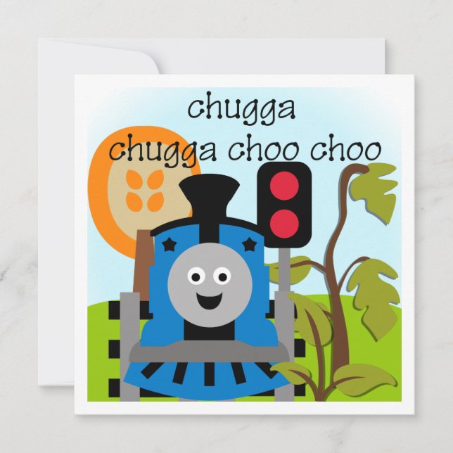 Inbjudningar till Chugga Choo Tåg (Framsida)