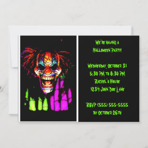 Inbjudningar till Clown Halloween fest
