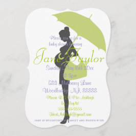 Inbjudningar till Curvy Grönt Silhouette Baby Show