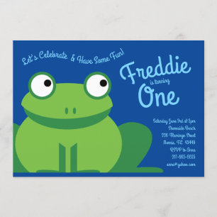 Inbjudningar till Cute Frog Kids första födelsedag
