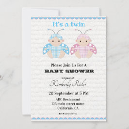 Inbjudningar till Cute Twin Baby Shower