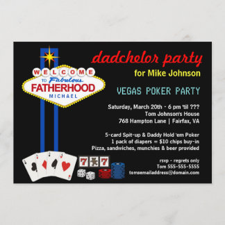 Inbjudningar till Dadchelor Party - Vegas Casino S