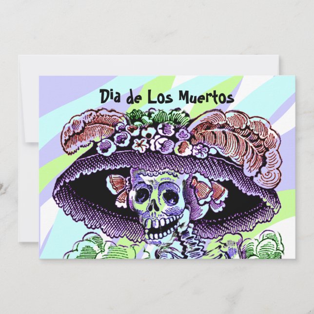 Inbjudningar till Dia de Los Muertos Day of the de (Framsida)