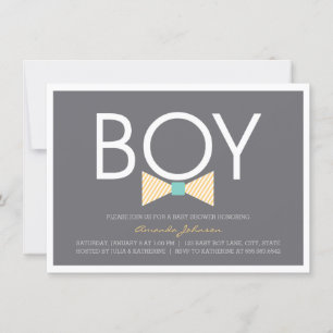 Inbjudningar till elegant Bow Tie Boy Shower