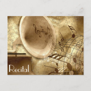 Inbjudningar till Elegant Vintage Unisex Music Skä
