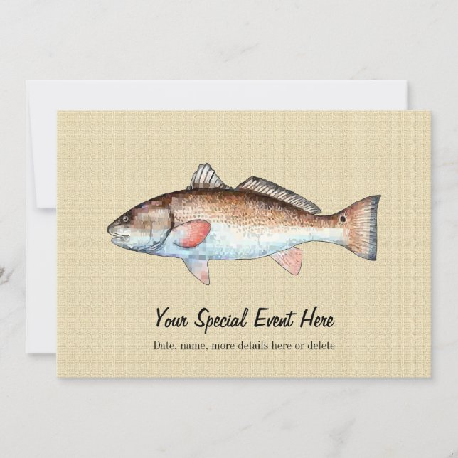 Inbjudningar till evenemangspartier för kungsfisk (Framsida)