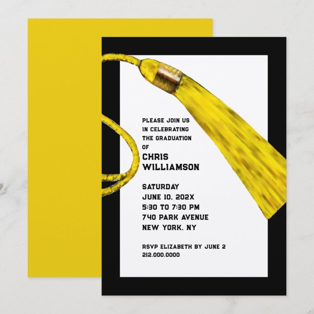 Inbjudningar till examensfest (Fram/baksida)