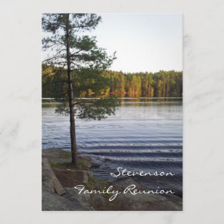 Inbjudningar till familjeåterträffsparty i skogen