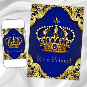 Inbjudningar till finare Prince Baby Shower
