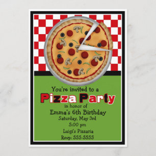 Inbjudningar till födelsedagen i Pizza Party