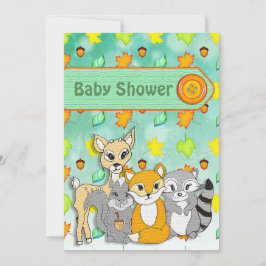 Inbjudningar till Forest Animals Baby Shower