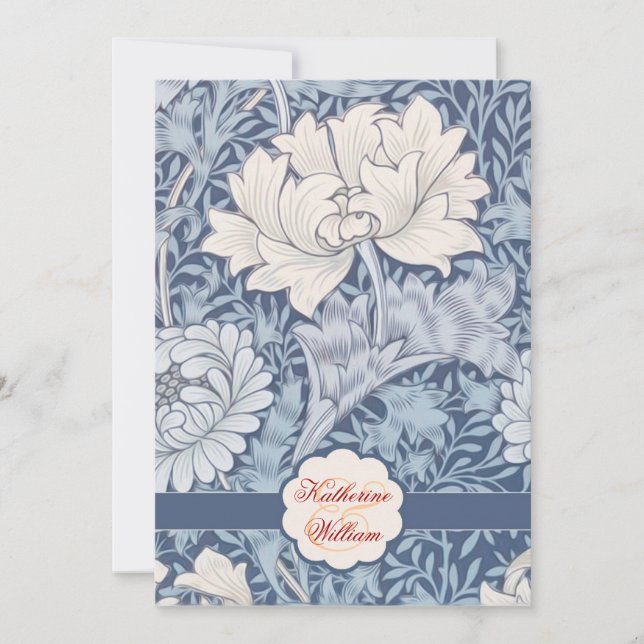 Inbjudningar till förlovningsfesten vintage blommo (Framsida)