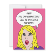 Inbjudningar till FUNNY RETRO WOMAN anpassningsbar