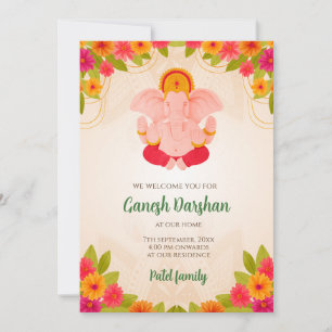 Inbjudningar till Ganesh Chaturthi Ganpati-inbjudn