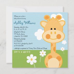 Inbjudningar till Giraffe Baby Shower