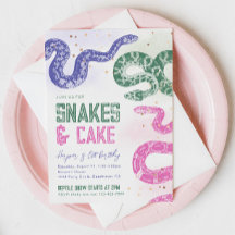 Inbjudningar till Girly Snake Birthday