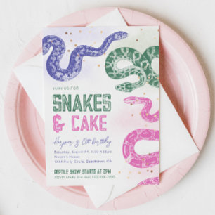 Inbjudningar till Girly Snake Birthday