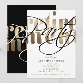 Inbjudningar till Golden Glam Pension Party