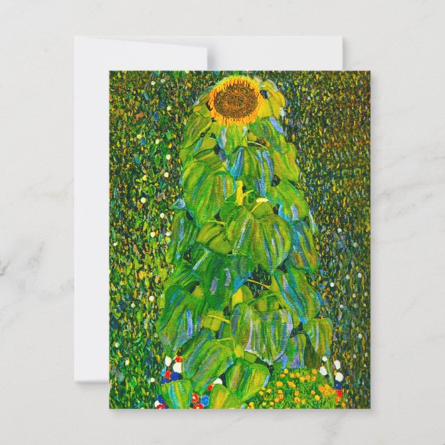 Inbjudningar till Gustav Klimt Solrosblomma (Framsida)