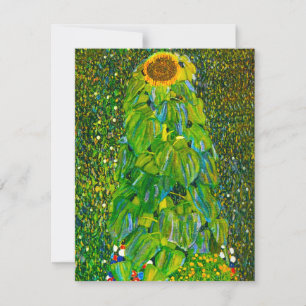 Inbjudningar till Gustav Klimt Solrosblomma
