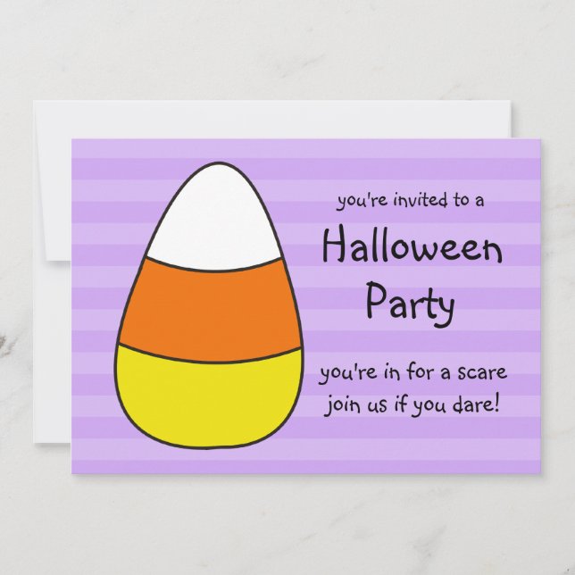 Inbjudningar till Halloween fest Giant Candy corn (Framsida)