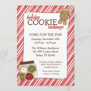 Inbjudningar till Helgdag Cookie Exchange Red Rand