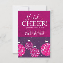 Inbjudningar till helgdag i julafton rosa