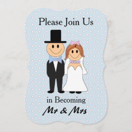 Inbjudningar till herr och fru Blue Bride och Groo