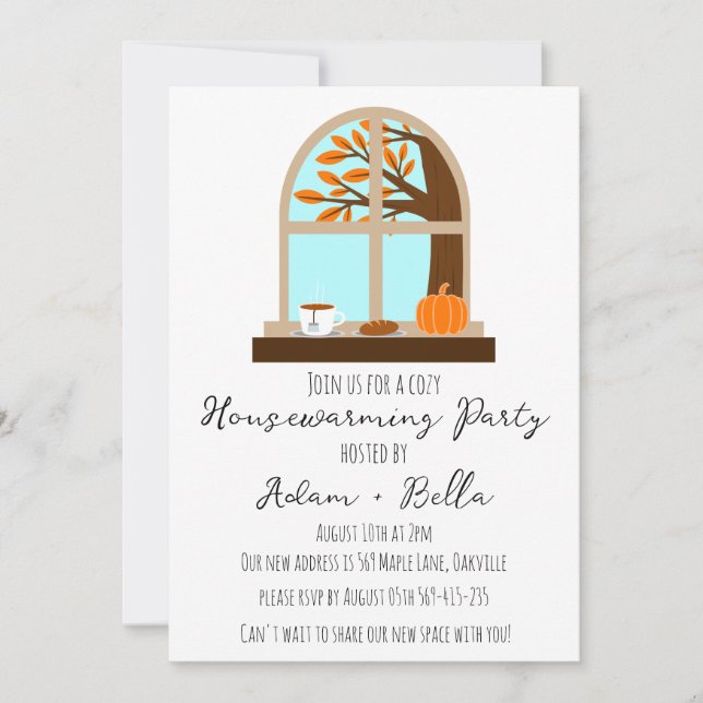 Inbjudningar till hösthöstfall för uppvärmning (Framsida)