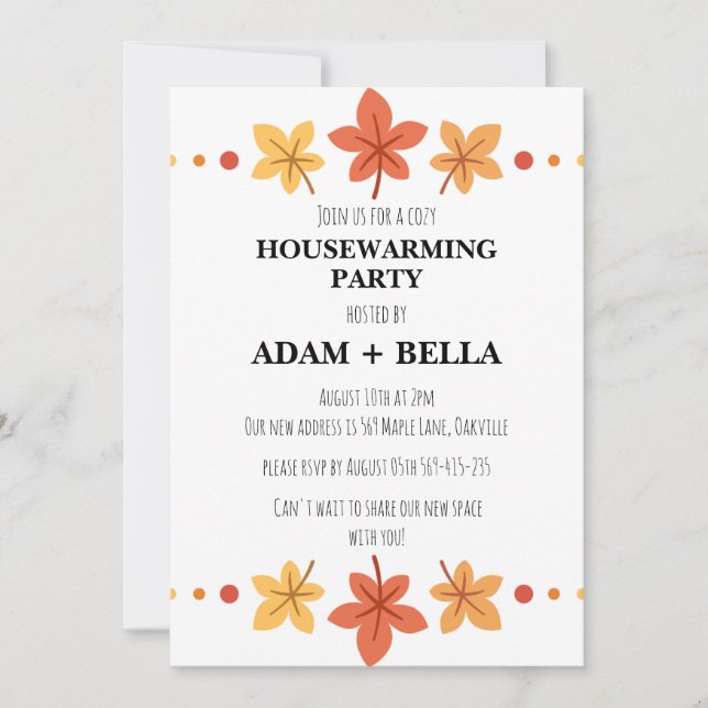 Inbjudningar till hösthöstfall för uppvärmning (Framsida)