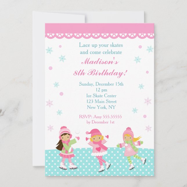 Inbjudningar till isfjällande födelsedagar (Framsida)