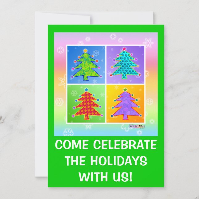 Inbjudningar till julfest - Packa julklapp Tr (Framsida)