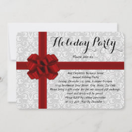 Inbjudningar till Julfesten Red Gift Bow