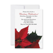 Inbjudningar till julpartiet i Poinsettia