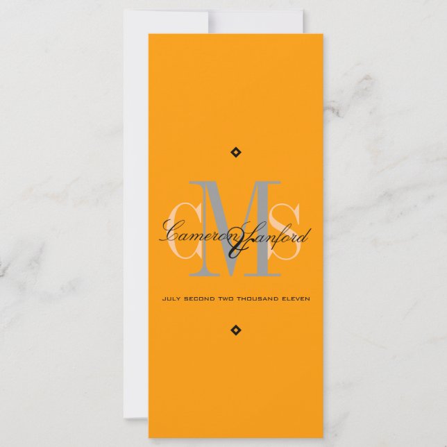 Inbjudningar till klasser + Contemporary Monogram  (Framsida)